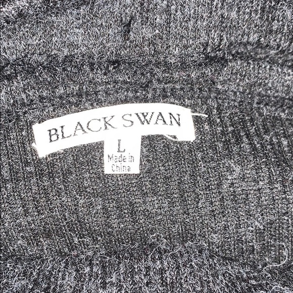 Black Swan sz L gray sweater dress/top - Picture 2 of 4